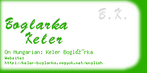 boglarka keler business card